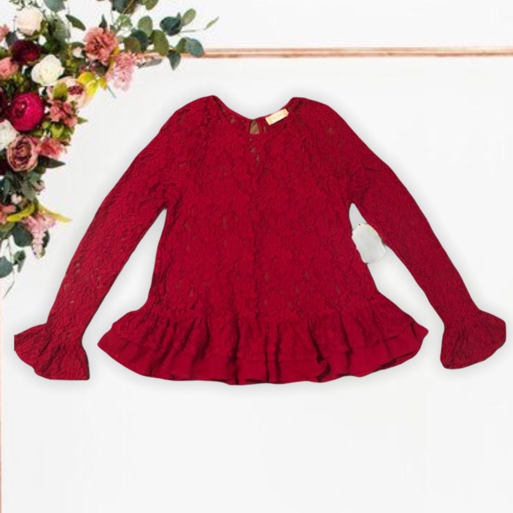 Altar’d State Red Lace Blouse
